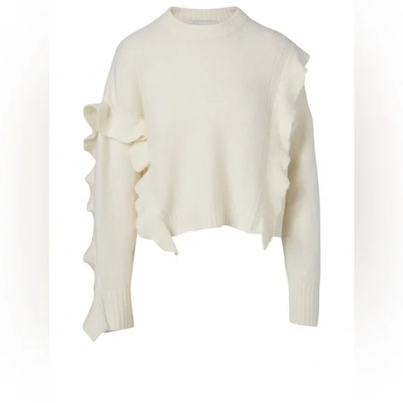 3.1 Phillip Lim | Cream Ruffle Sweater - Picture 2 of 8